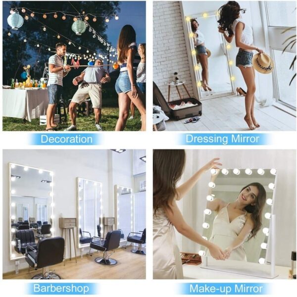 3 Colors Vanity Mirror Bulb Light – USB System - Image 5