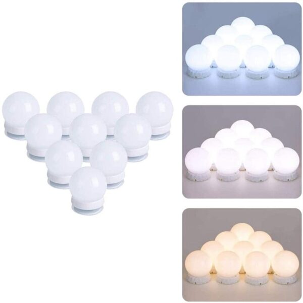 3 Colors Vanity Mirror Bulb Light – USB System - Image 2