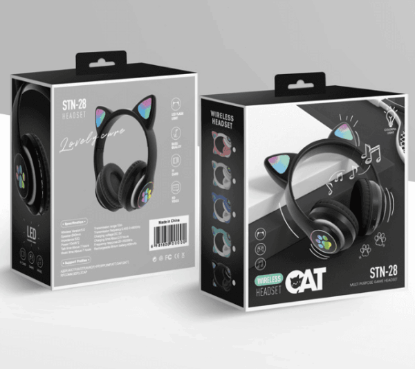 Cute Cat Ear Bluetooth Wireless LED Light Glow - Image 3