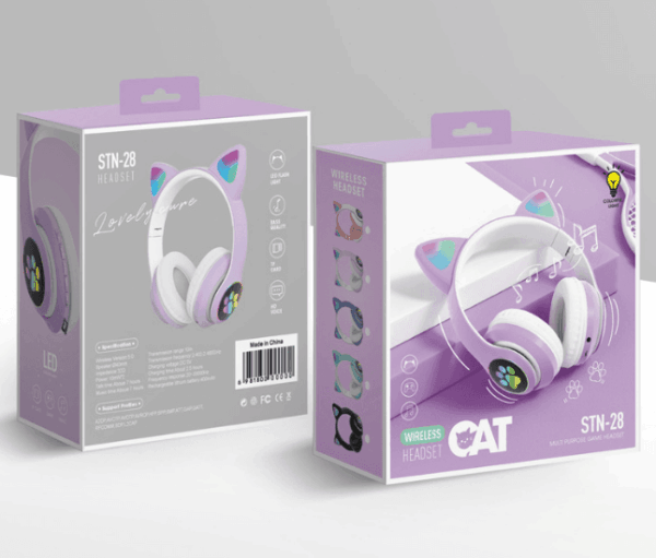 Cute Cat Ear Bluetooth Wireless LED Light Glow - Image 4