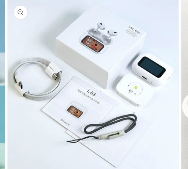 L58 Earbuds Noise,Cancellation With Smart Led Touch Display