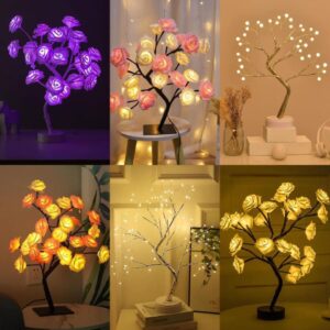Rose Tree Lamp : Multicolor Flower