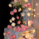 Led Rose String Fairy Light-80 Pcs Rose Light